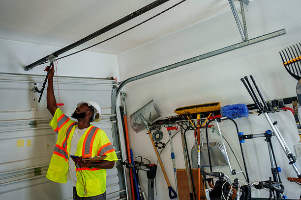 Professional Garage Door technician working in Preston, ID